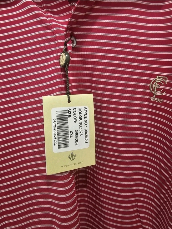 Donald Ross Golf Polo Mens XXL NWT Striped Performance Shirt - Picture 6 of 7